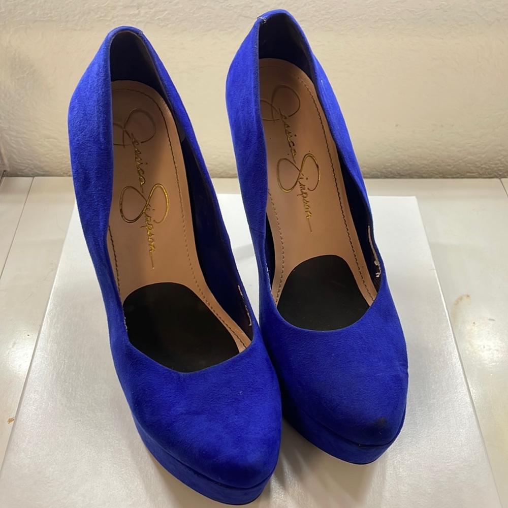 Jessica Simpson cobalt blue 5 inch heels